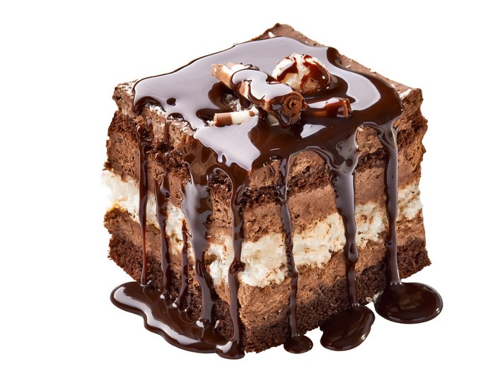 Chocolate cake with chocolate glaze