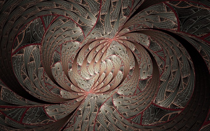 Fractal abstract pattern with swirling elements