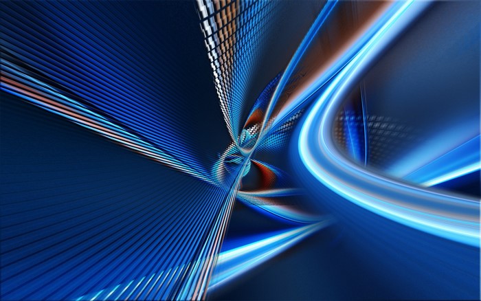 Abstract blue and orange digital art