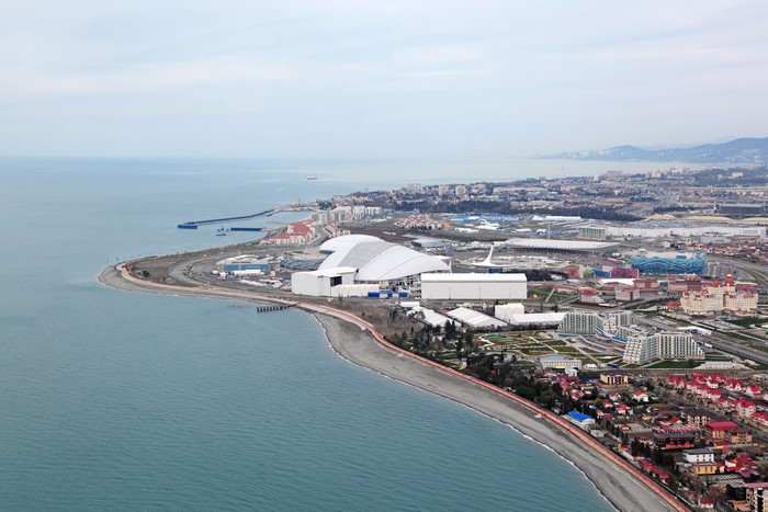 Olympic Park and Coastline in Sochi, Russia