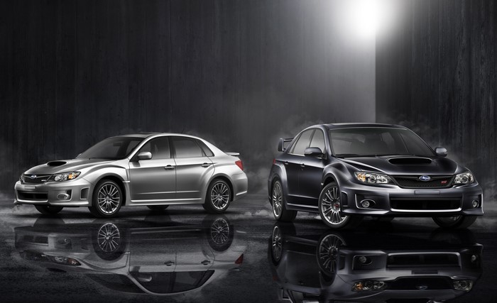 Two Subaru Impreza WRX STi Sedans