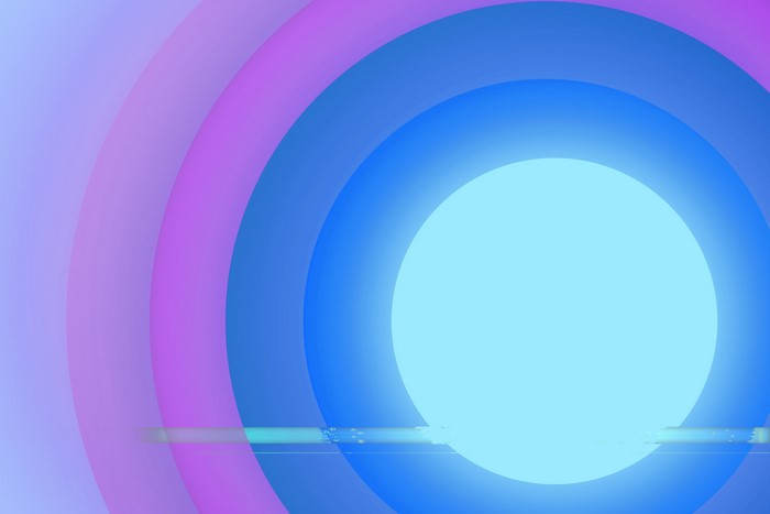 Abstract concentric circles with gradient colors