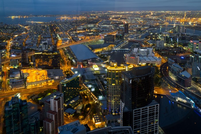 Australia Melbourne Megapolis Night