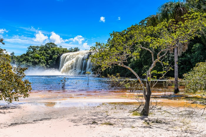 4K Canaima National Park Waterfalls Venezuela