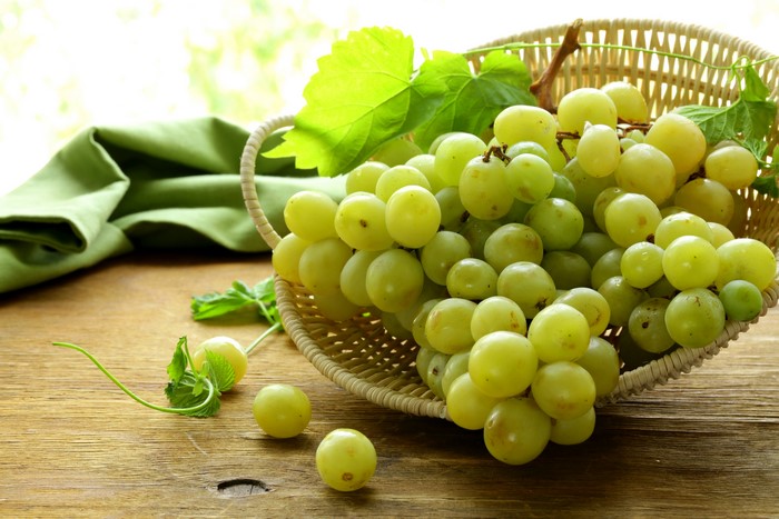 Grapes in a Wicker Basket