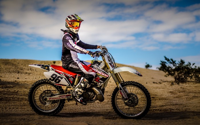 Motocross rider on a Honda dirt bike