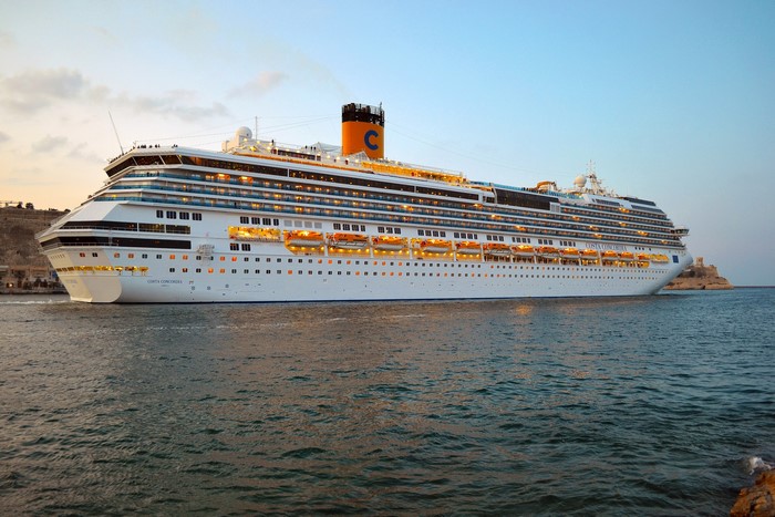 Costa Concordia cruise liner at sea