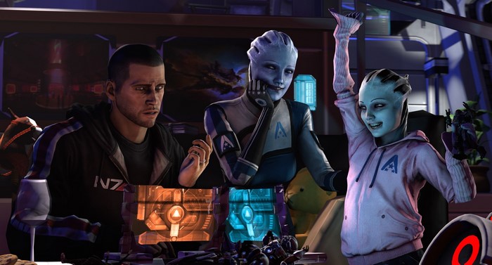 Shepard and Liara from Mass Effect