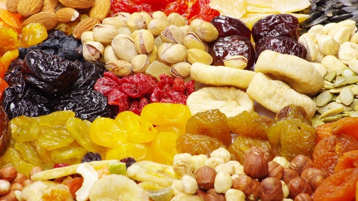 Assortment of Dried Fruits and Nuts