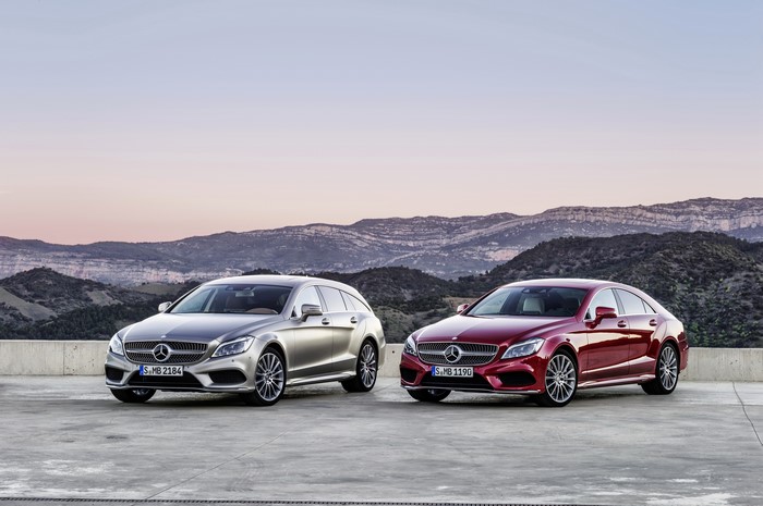 Two Mercedes-Benz CLS Shooting Brake cars