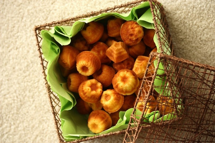 Basket of mini muffins