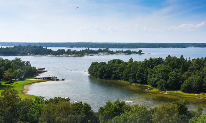 Arholma, Sweden Archipelago with Forests and Water