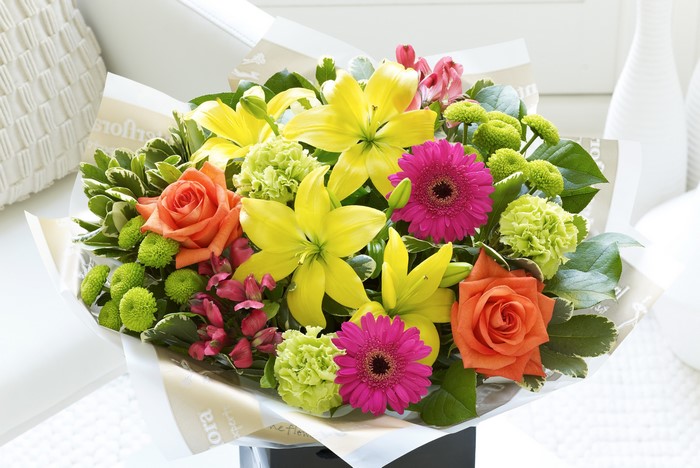 Bouquet of Roses, Lilies, and Gerberas
