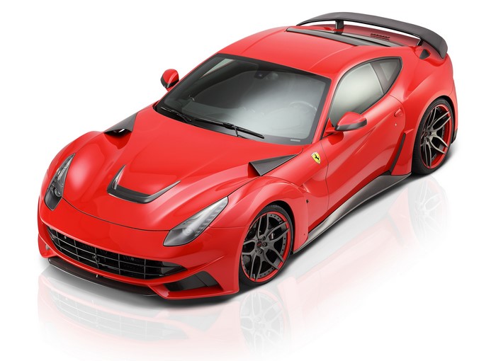 Red Ferrari with Custom Body Kit