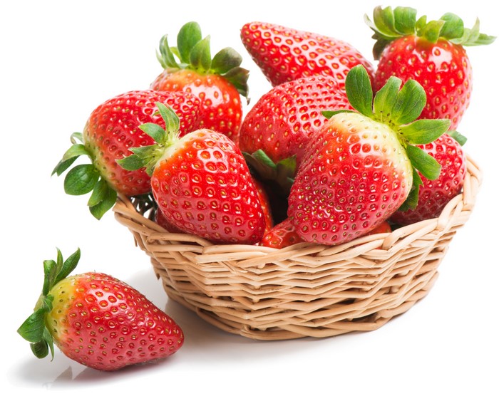 Strawberries in a Wicker Basket