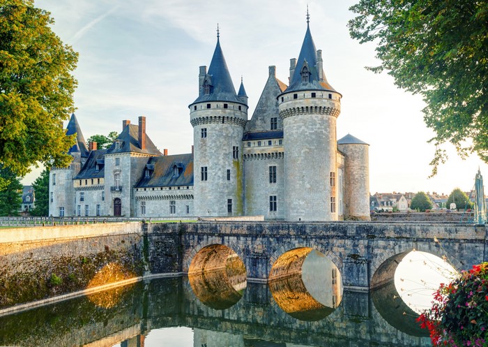 Château de Sully-sur-Loire with bridge and canal