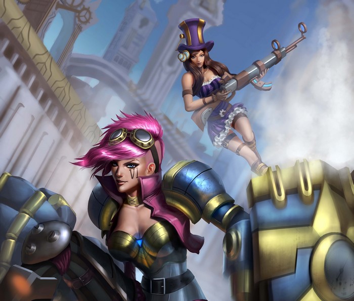 Caitlyn and Vi from League of Legends