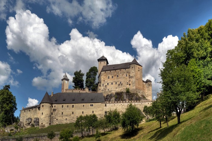 Rappottenstein Castle in Austria under a cloudy sky