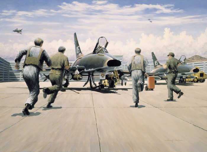 Fighter Jets Scramble at Air Base, William S. Phillips