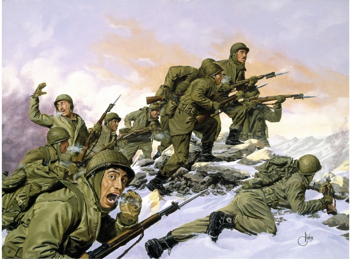 Soldiers of The Borinqueneers in South Korea, February 2, 1951