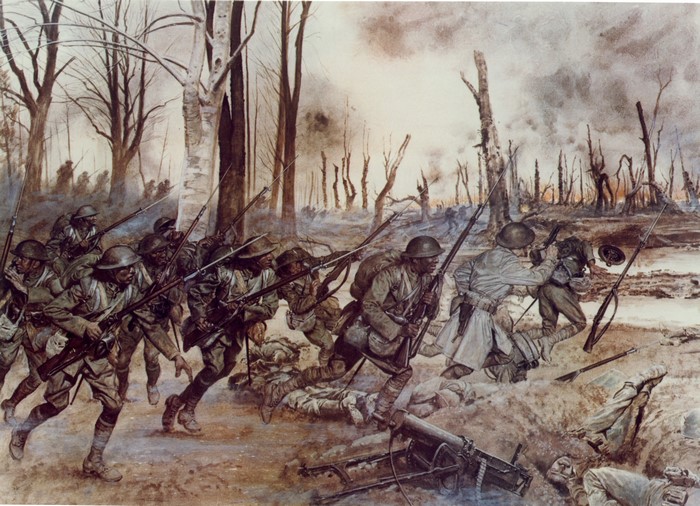 Hell Fighters From Harlem in Sechault, France, September 29, 1918