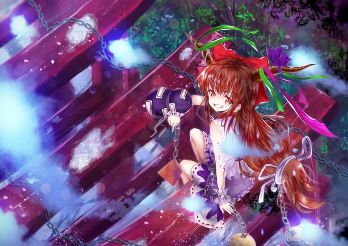 Suika Ibuki from Touhou Project with chains