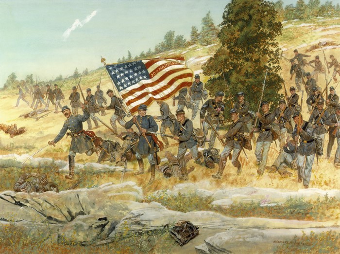 The Battle of Gettysburg, 20th Maine, July 2, 1863