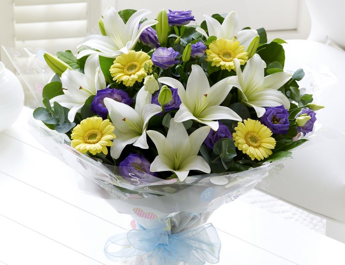 Bouquet of Lilies, Gerberas, and Eustoma