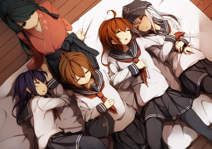 Kantai Collection Schoolgirls Sleeping
