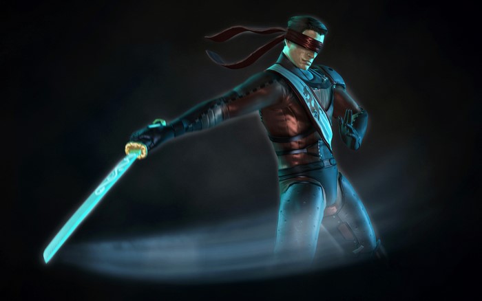 4K Kenshi Warrior with Sword and Eye Patch