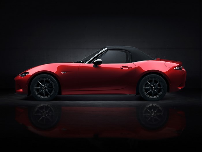 Red Mazda MX-5 Convertible Side View