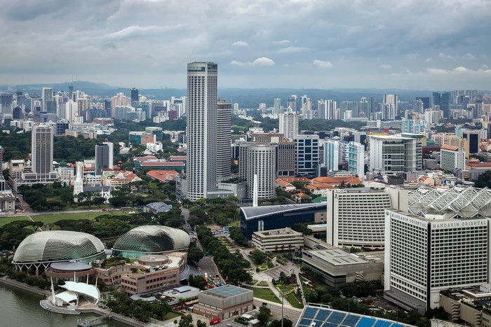 Singapore Megapolis Skyline with Esplanade