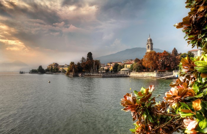 Pallanza, Italy on a cloudy day