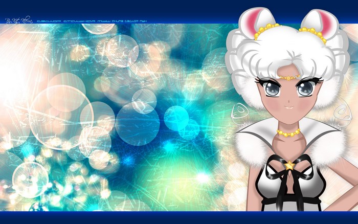 Sailor Moon character with fluffy ears and collar