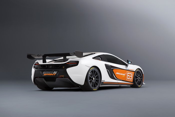 White McLaren 650S Sprint GT race car