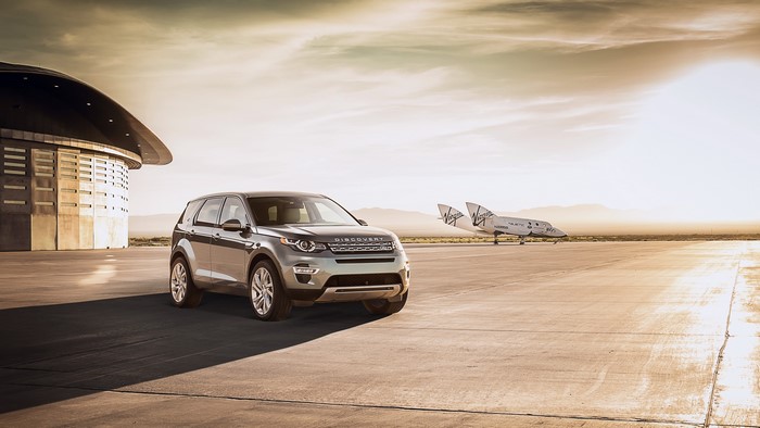 Land Rover Discovery Sport and Virgin Galactic SpaceShipTwo