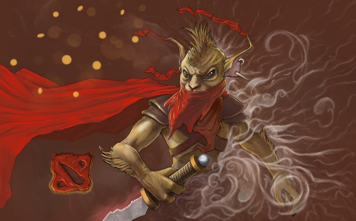 Bounty Hunter from DOTA 2 with sword