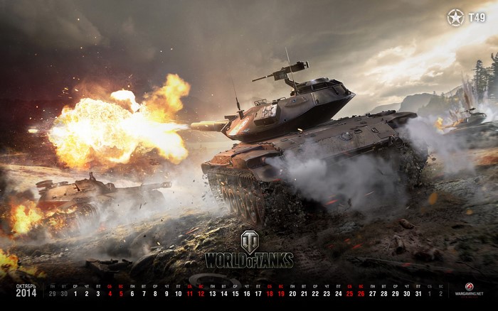 T49 Tank firing in World of Tanks