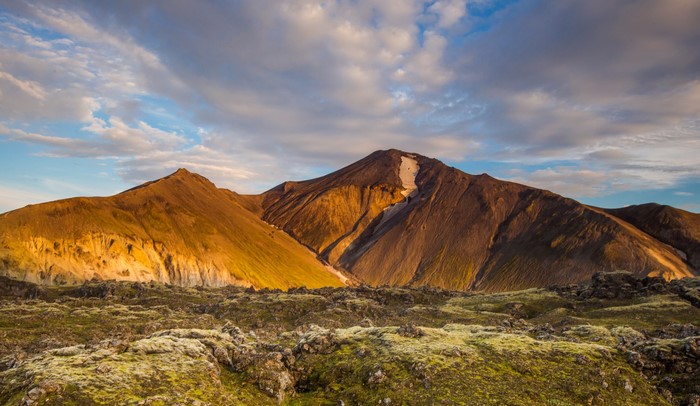 Mountains in Iceland during sunset