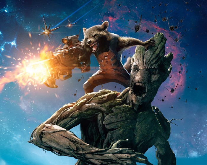 Rocket Raccoon and Groot from Guardians of the Galaxy