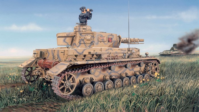Panzerkampfwagen IV tanks in a field