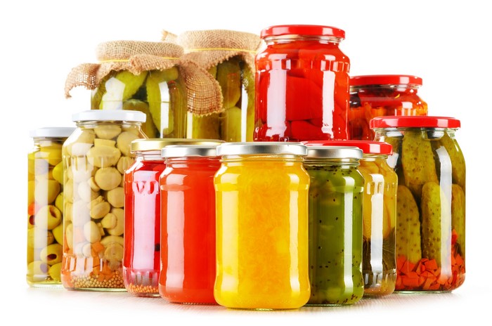 Assortment of Preserved Foods in Jars