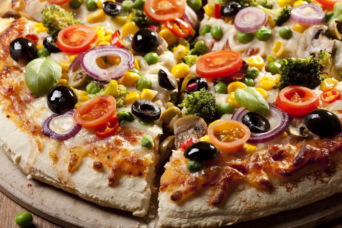Vegetable Pizza Closeup