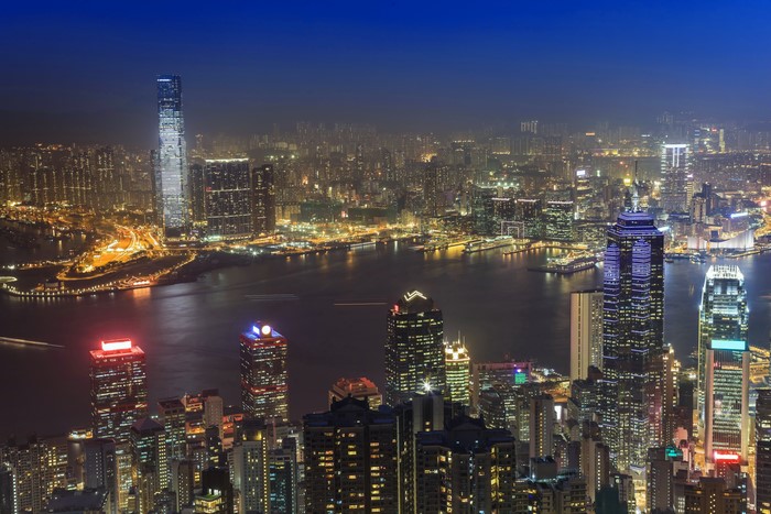 Hong Kong Megapolis at Night