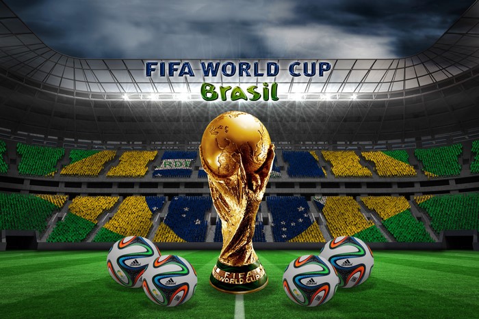 FIFA World Cup Brasil 2014 Trophy and Footballs