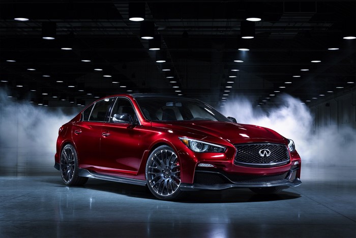 Red 2014 Infiniti Q50 Eau Rouge sedan