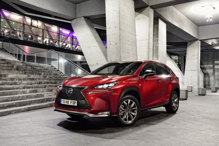 Red 2015 Lexus NX 300h F-Sport