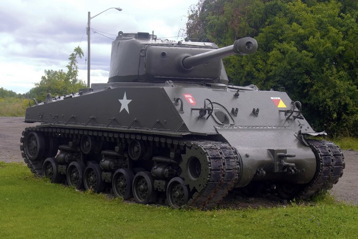 M4 Sherman tank with white star insignia