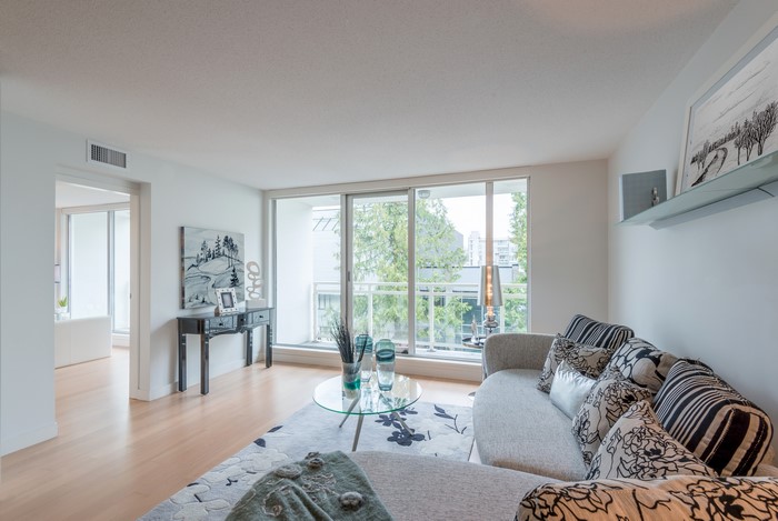 Living room with sofa and carpet