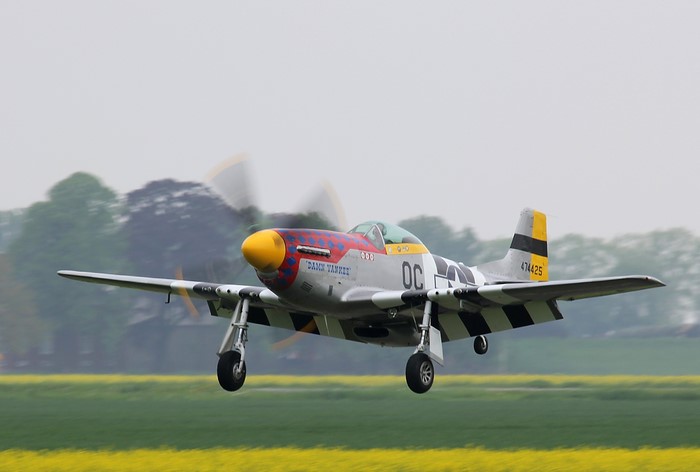 North American P-51 Mustang airplane in flight